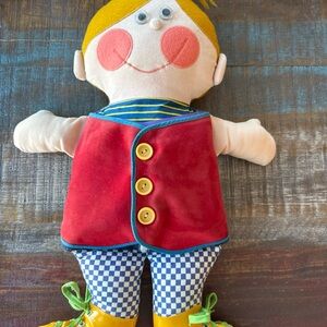 Playskool 1970’s Dapper Dan, Vintage Teaching, Toy Doll Made In Hong Kong 19”